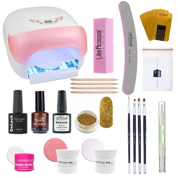 Kit unghii gel pentru incepatori Lila Rossa,  Kit unghii gel pentru incepatori Lila Rossa,