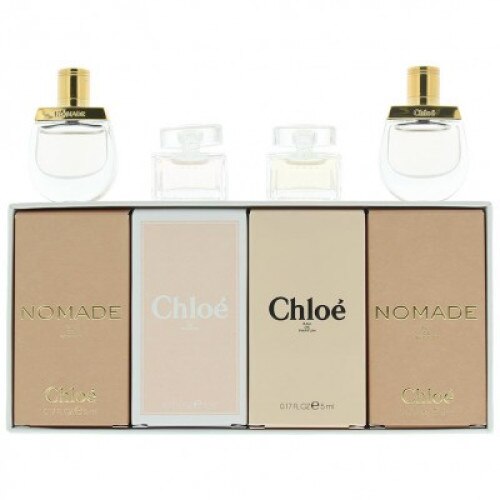 Set Apa de parfum||Apa de toaleta Chloe Chloe Eau de Parfum 5ml + Chloe Eau de Toilette 5ml + 2 X Nomade Eau de Parfum 5ml, Femei, 5 ml