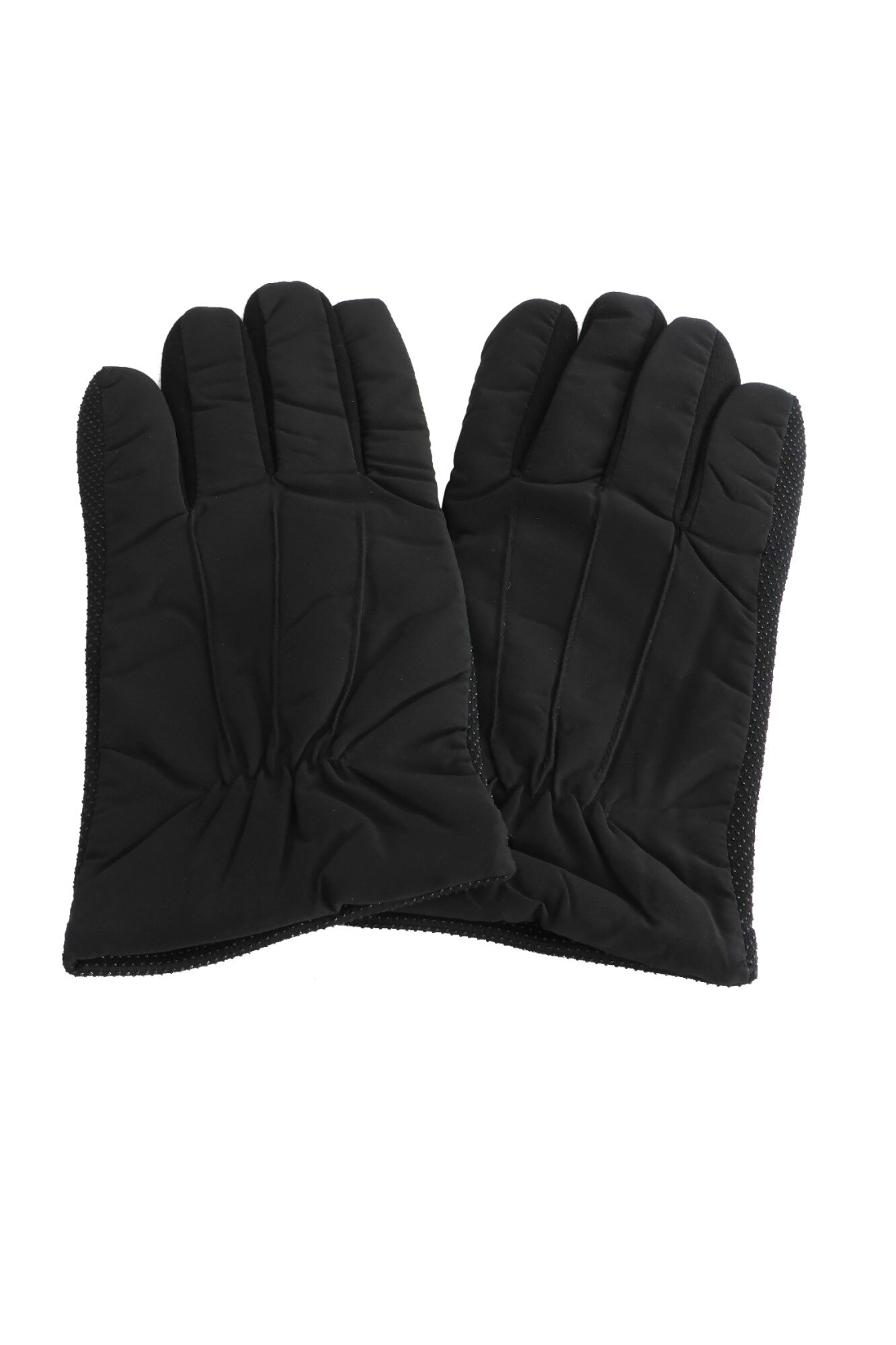 Manusi barbat, Univers Fashion, din material textil, captusite pe interior, functie pentru Touchscreen Telefon, negru, marime M