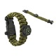 Paracord túlélő karkötő iránytűvel zöld színben