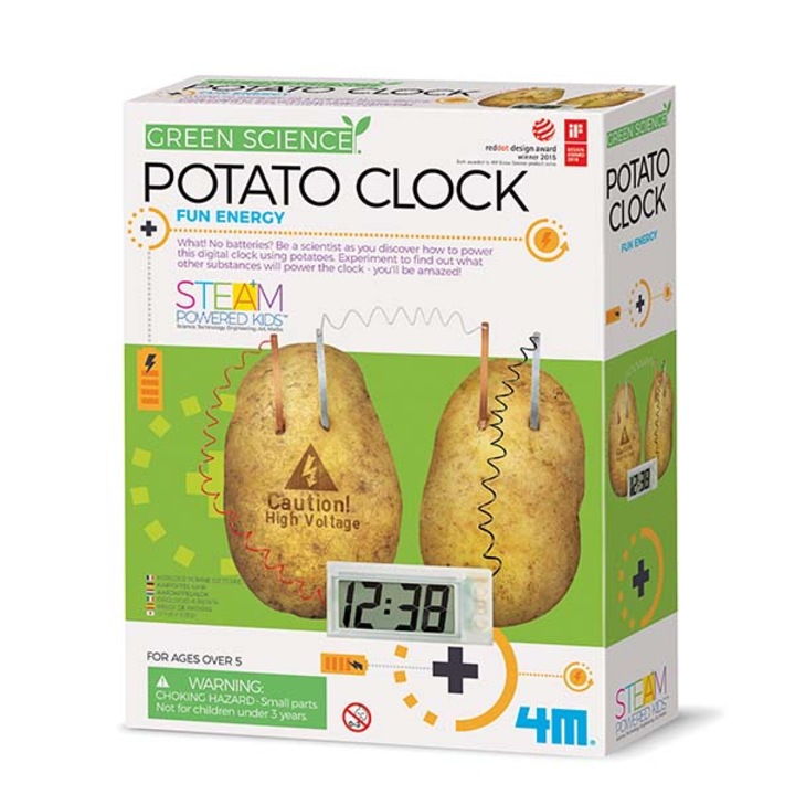 Joc educativ ceasul cartof, Potato Clock, Green Science