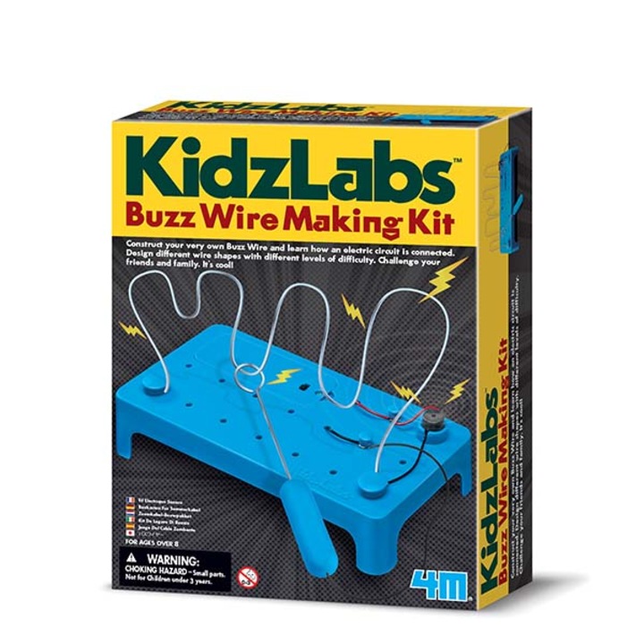 Joc educativ construirea unui circuit electric, Buzz Wire Making Kit, KidzLabs