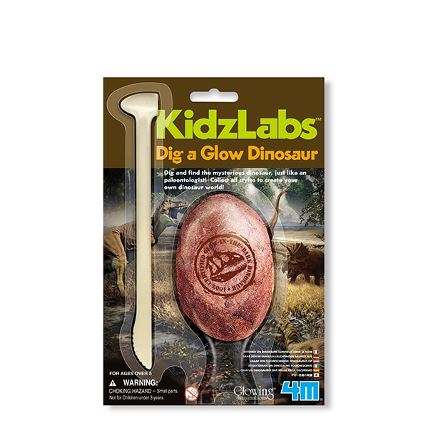 Joc educativ sapa dupa un dinozaur, Dig a Glow Dinosaur, KidzLabs Mini