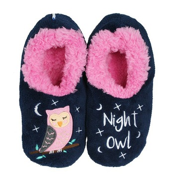 Papuci de casa pufosi Snoozies model bufnita Papuci de casa pufosi Snoozies model bufnita