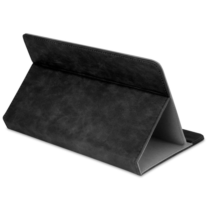 Husa de protectie 360° pentru tableta, Universala, 8’’, Piele ecologica, Negru