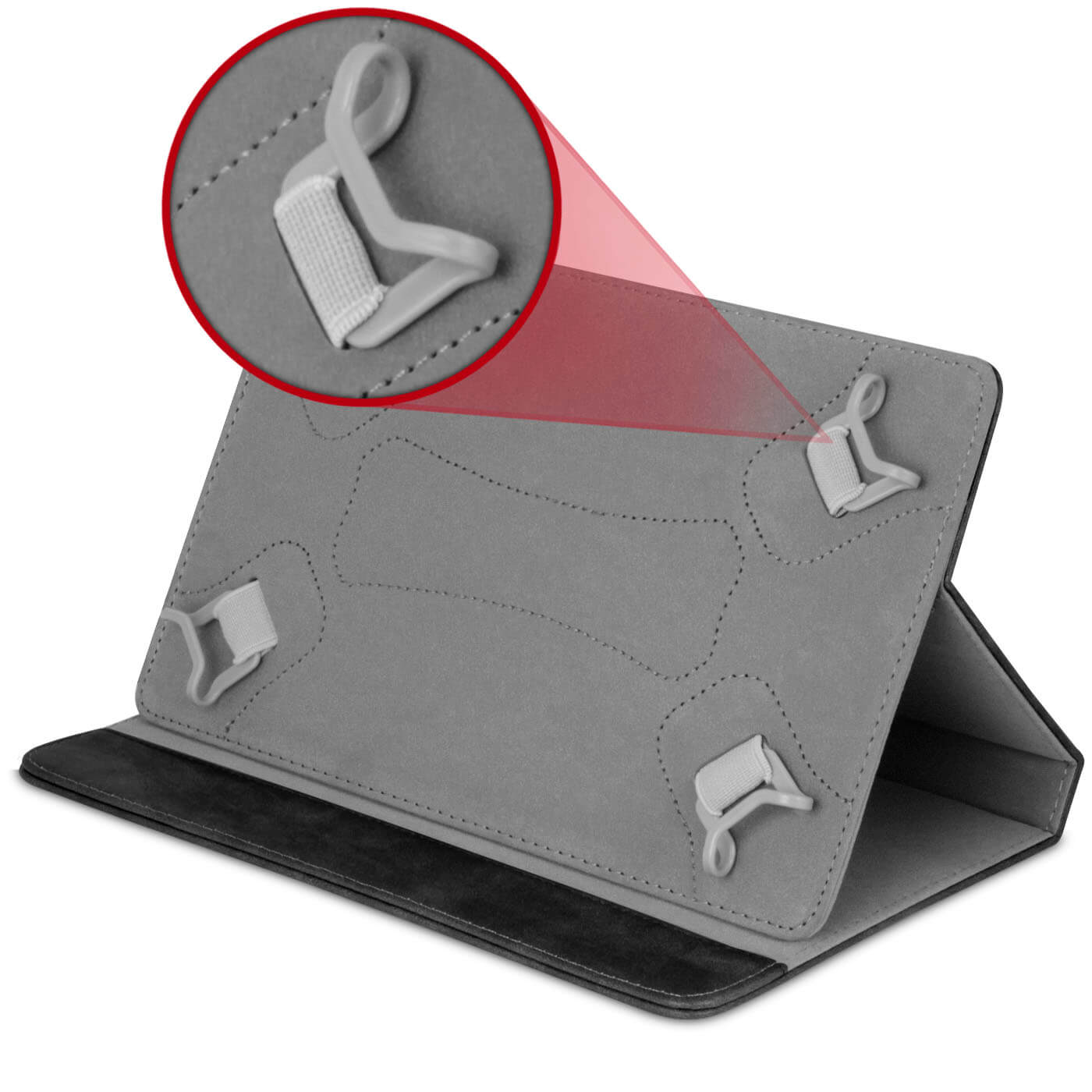 Husa de protectie 360° pentru tableta, Universala, 8’’, Piele ecologica, Negru