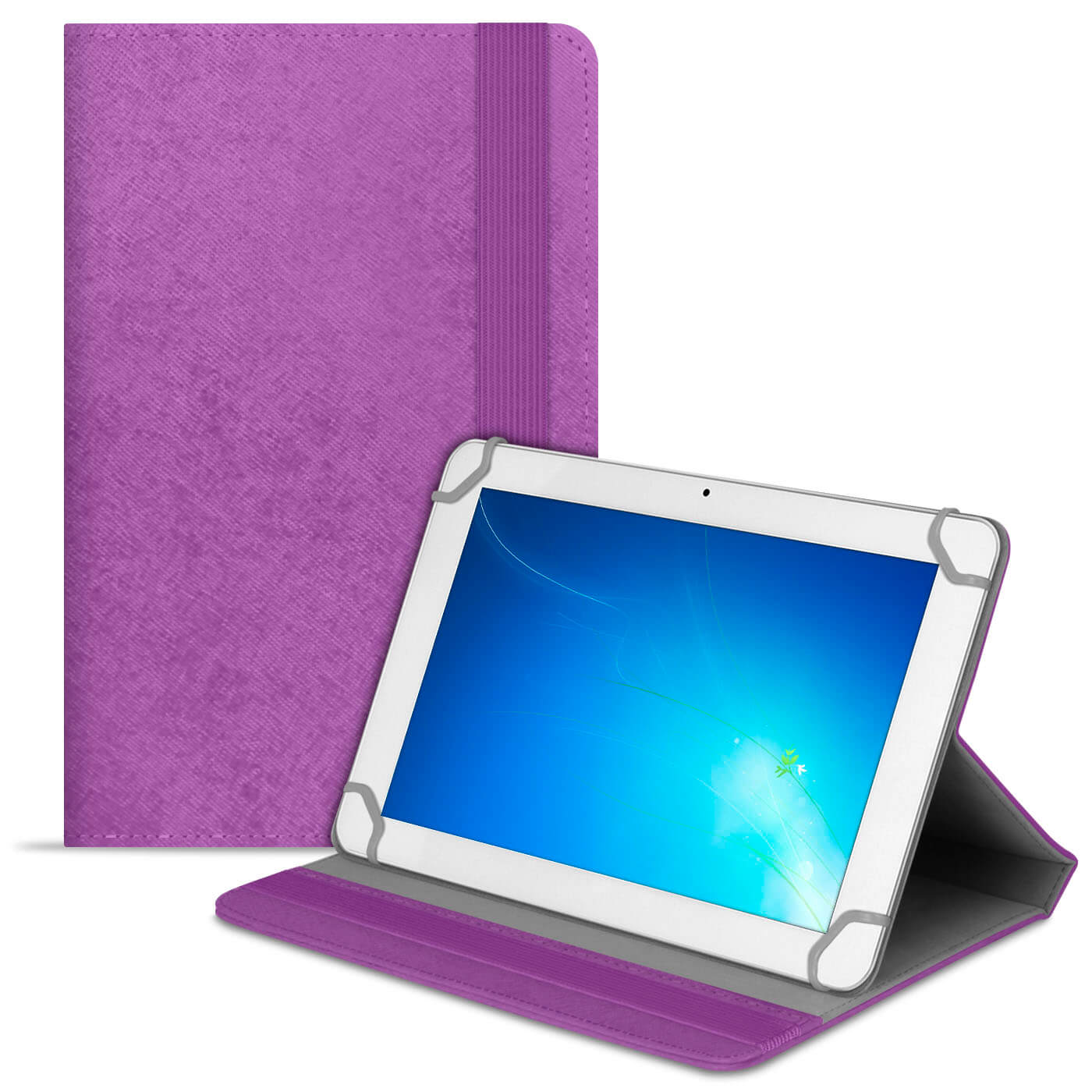 Husa de protectie 360° pentru tableta Universala, 8’’, Piele ecologica, Lila