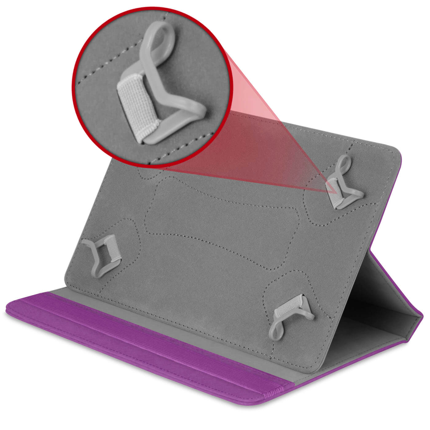 Husa de protectie 360° pentru tableta Universala, 8’’, Piele ecologica, Lila