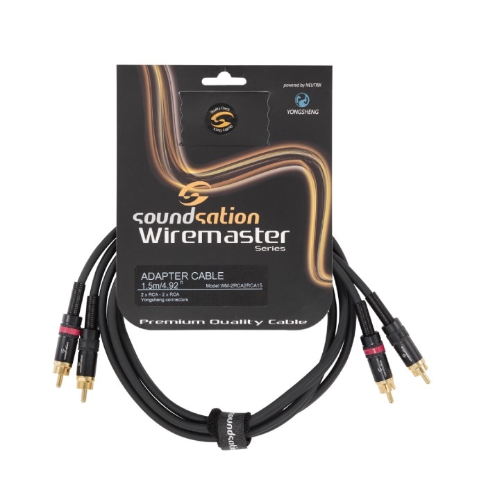 Cablu audio phono - 2 X RCA - 2 X RCA - 1.5 m Soundsation Wiremaster WM-2RCA2RCA15