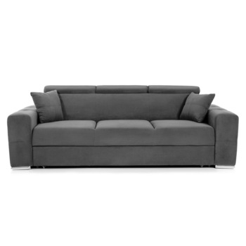 Canapea Extensibila 3 locuri BELLAGIO, cu tetiere, 235x95x85 cm, Gri Canapea Extensibila 3 locuri BELLAGIO, cu tetiere, 235x95x85 cm, Gri