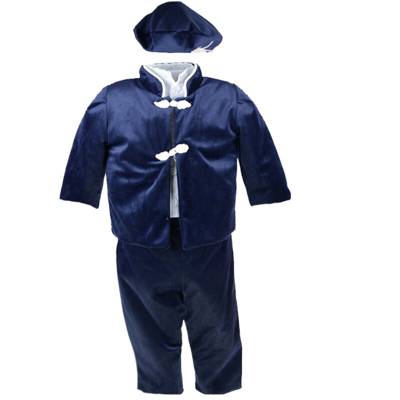 Costum elegant 4 piese pentru baieti Mini Bimbi C1B, Bleumarin, 98 cm