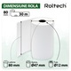 Role hartie termica ROLTECH, 80mm x 30m, non-BPA, 90 role/cutie