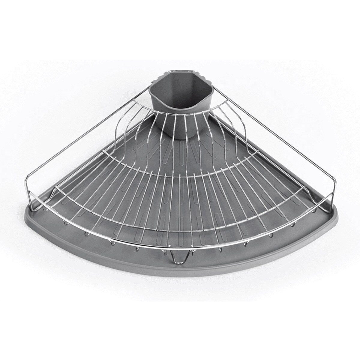 Scurgator vase Zeller,40x40x11cm, gri/argintiu, metal/plastic