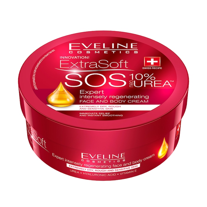 Eveline Extra Soft SOS 10% Urea Face & Body Cream regeneráló krém 175 ml