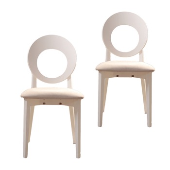 Set 2 scaune dining din lemn de fag Moderna Cosmo, cadru alb, textil Solo 22 Set 2 scaune dining din lemn de fag Moderna Cosmo, cadru alb, textil Solo 22