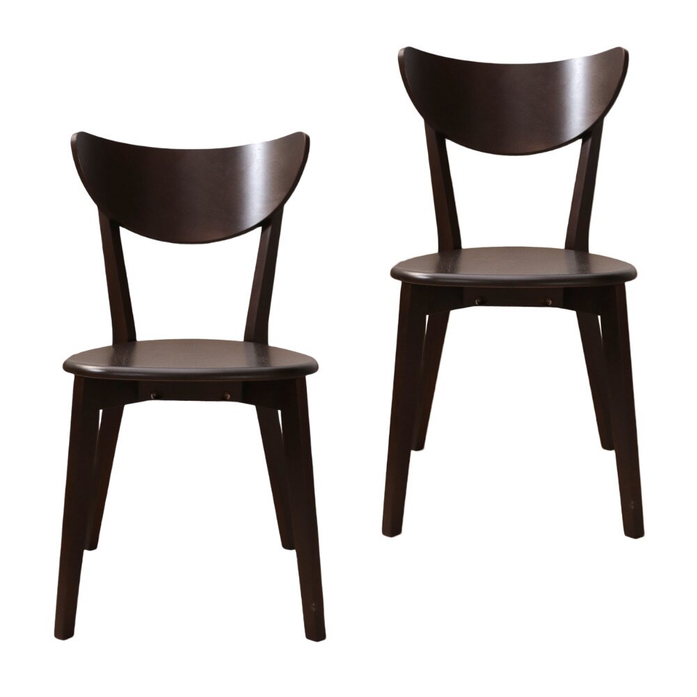 Set 2 scaune dining din lemn de fag Moderna Modern T, cadru nuc