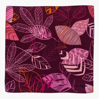 Esarfa matase twill Laura Biagiotti, Graphic Dance Purple, 88x88 cm Esarfa matase twill Laura Biagiotti, Graphic Dance Purple, 88x88 cm