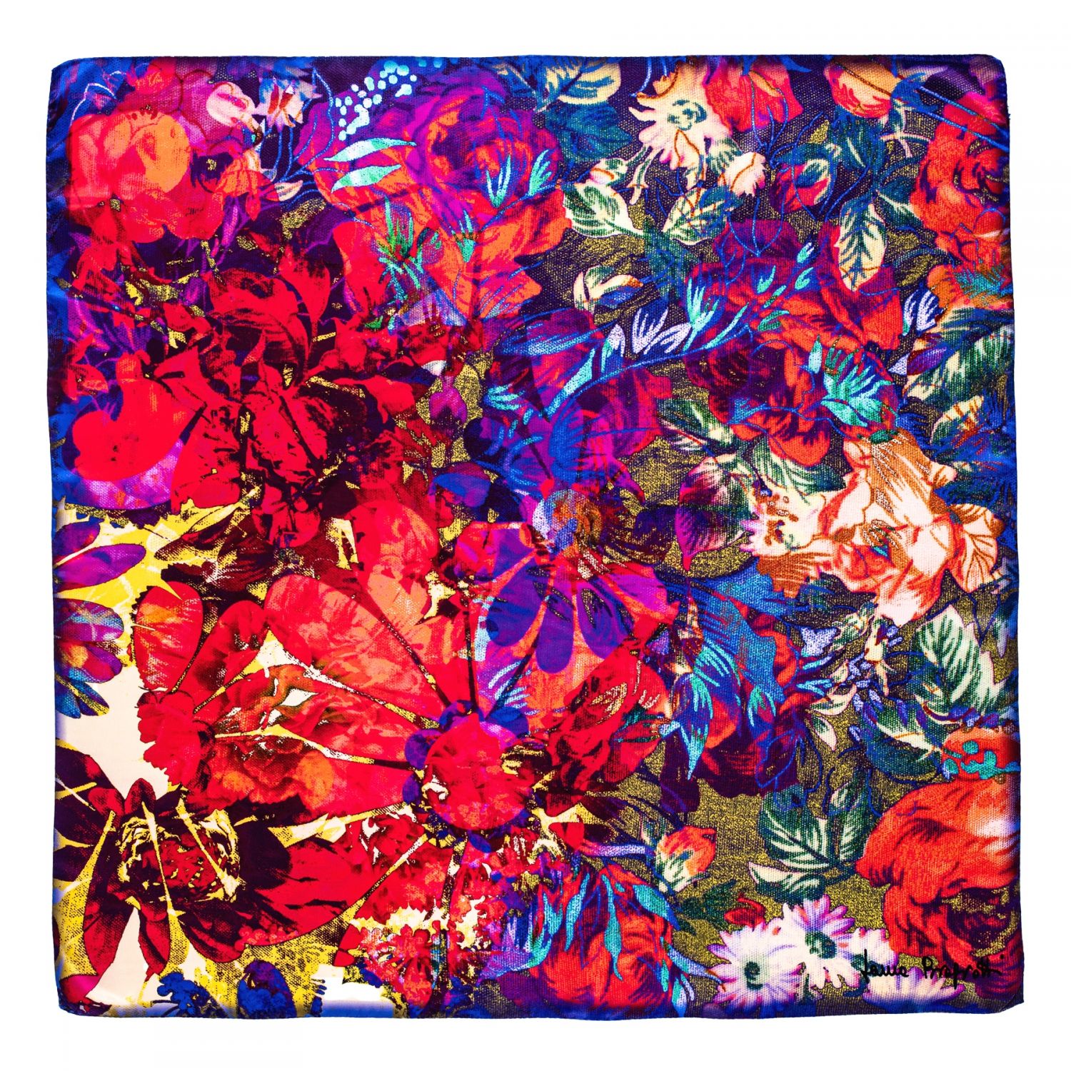 Esarfa matase Laura Biagiotti, Summer Euphoria, Multicolora, 88x88 cm