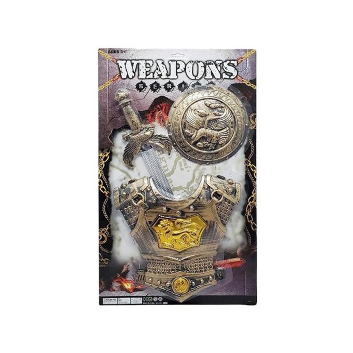 Magic Toys 427959 Testpáncél játékszett karddal és pajzzsal