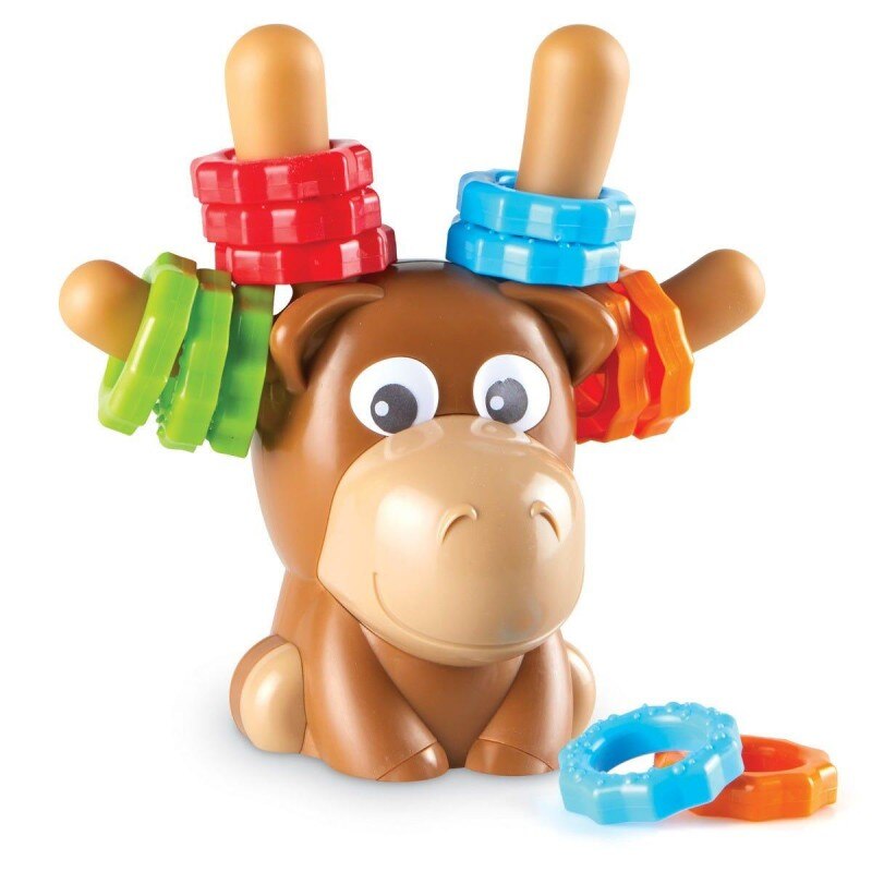 Joc de motricitate Elanul Max Learning Resources, 12 inele, plastic, 18 luni+, Multicolor