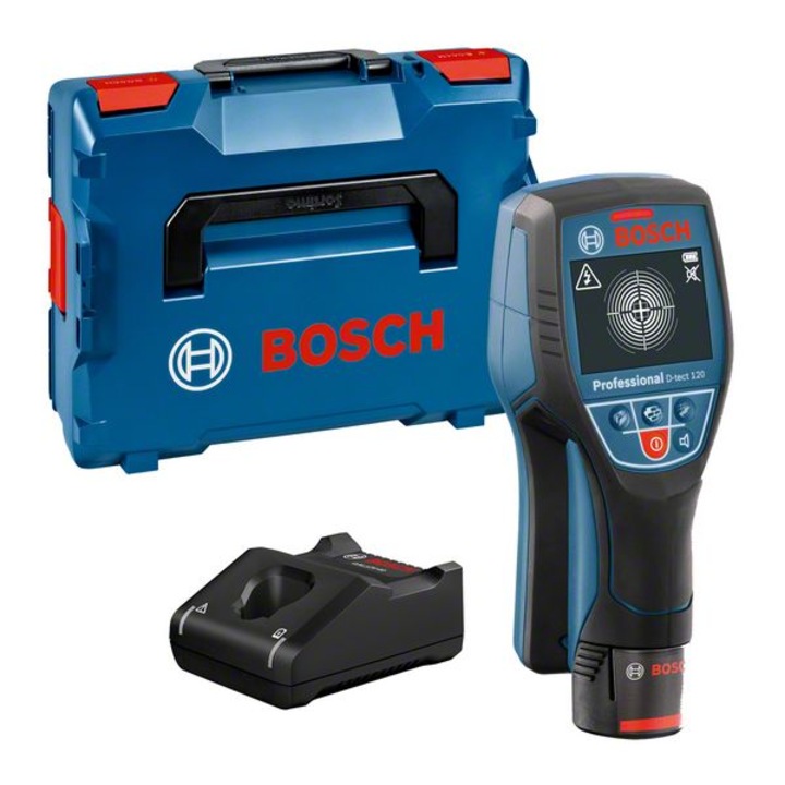 Detector Bosch Professional D-TECT 120, 1200 mm adancime lucru, ± 10 mm precizie, LBOXX, 1 x 1.5Ah, incarcator rapid