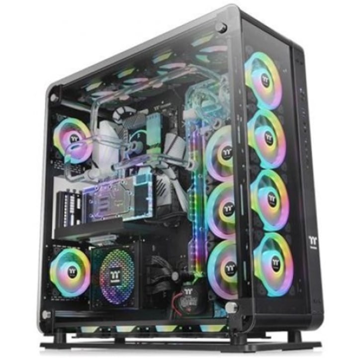 Компютърна кутия Thermaltake Core P8, черен, Full Tower, Без захранващ блок, Черен