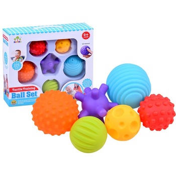 6 Mingi tactile moi cu diferite texturi si forme, Top Toys, +0 luni 6 Mingi tactile moi cu diferite texturi si forme, Top Toys, +0 luni