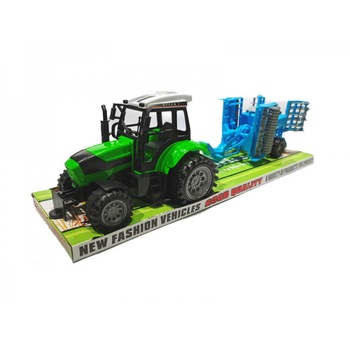 Tractor mare cu plug,56x28x18 cm,3 ani + Tractor mare cu plug,56x28x18 cm,3 ani +