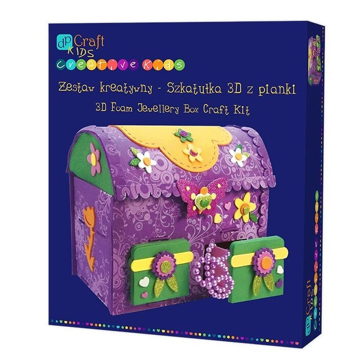 Kit pentru confectionat cutie de bijuterii din spuma , Dp Craft