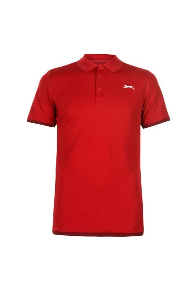 Tricou polo barbati, Slazenger Court, Sintetic, 2XL EU, Rosu