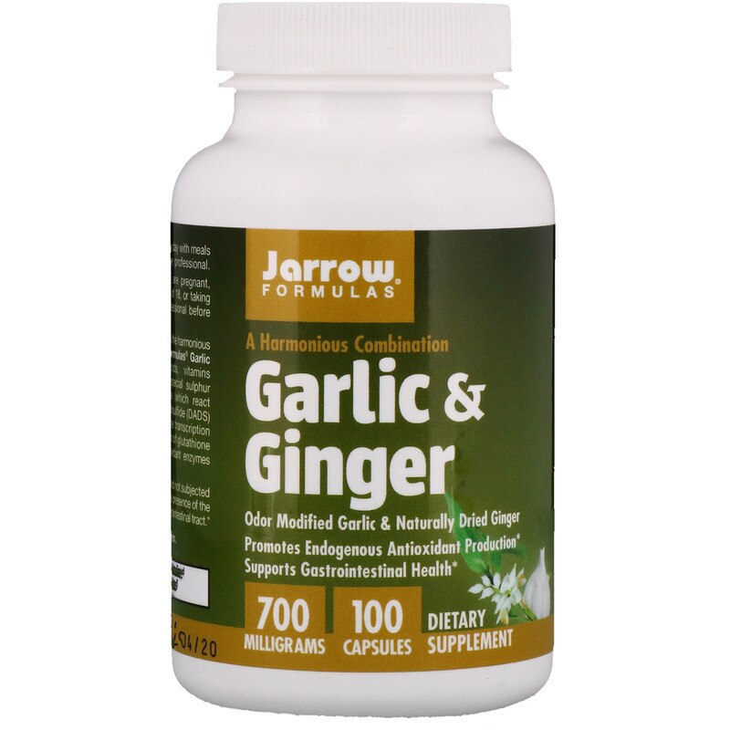 Supliment alimentar Jarrow Formulas Usturoi si ghimbir, 100 Capsule