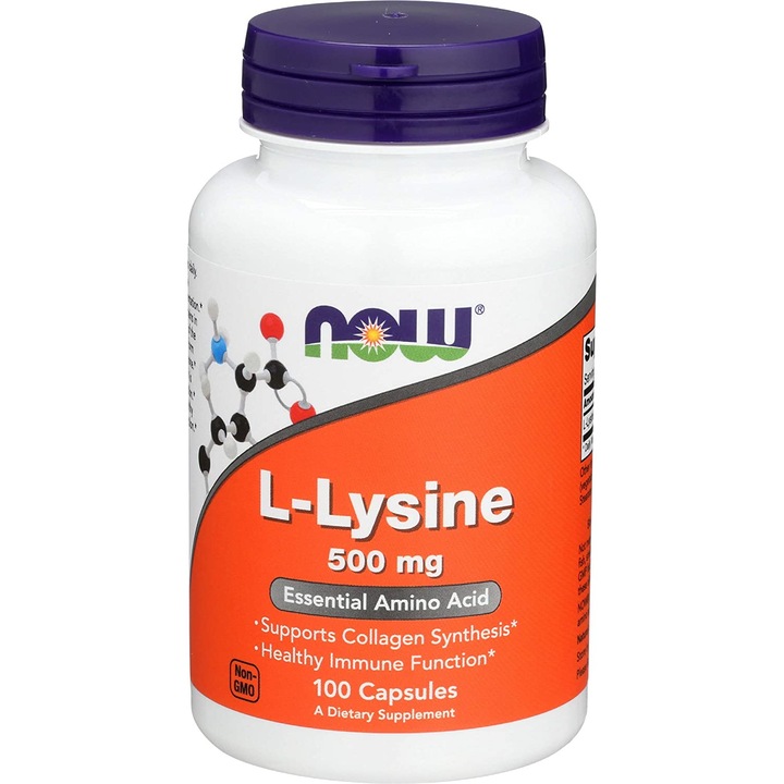 Supliment alimentar Now Foods L-Lizina 500mg 100 Capsule