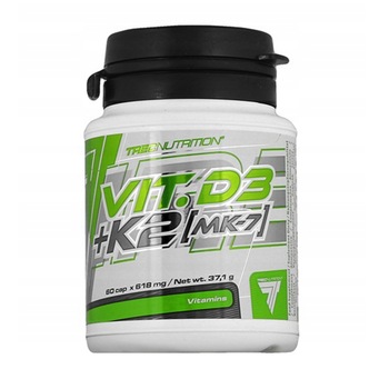 Supliment alimentar Trec Nutrition Vitamina D3+K2 MK7, 60 Capsule Supliment alimentar Trec Nutrition Vitamina D3+K2 MK7, 60 Capsule