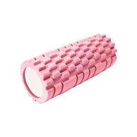 Rola cilindru masaj, LARA STAR, pentru fitness, yoga, gimnastica si pilates, roz