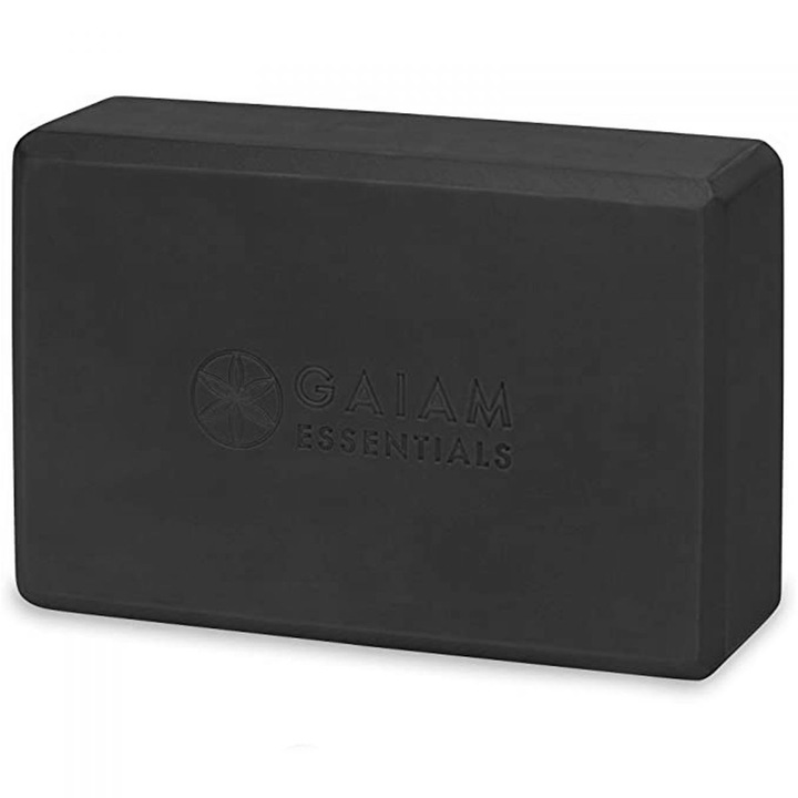 Cub yoga si pilates, Gaiam Essentials, spuma, 23 x 15 x 7 cm, negru