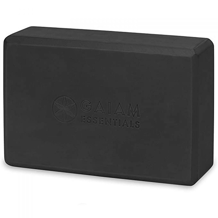 Jóga és pilates kocka, Gaiam Essentials, hab, 23 x 15 x 7 cm, fekete