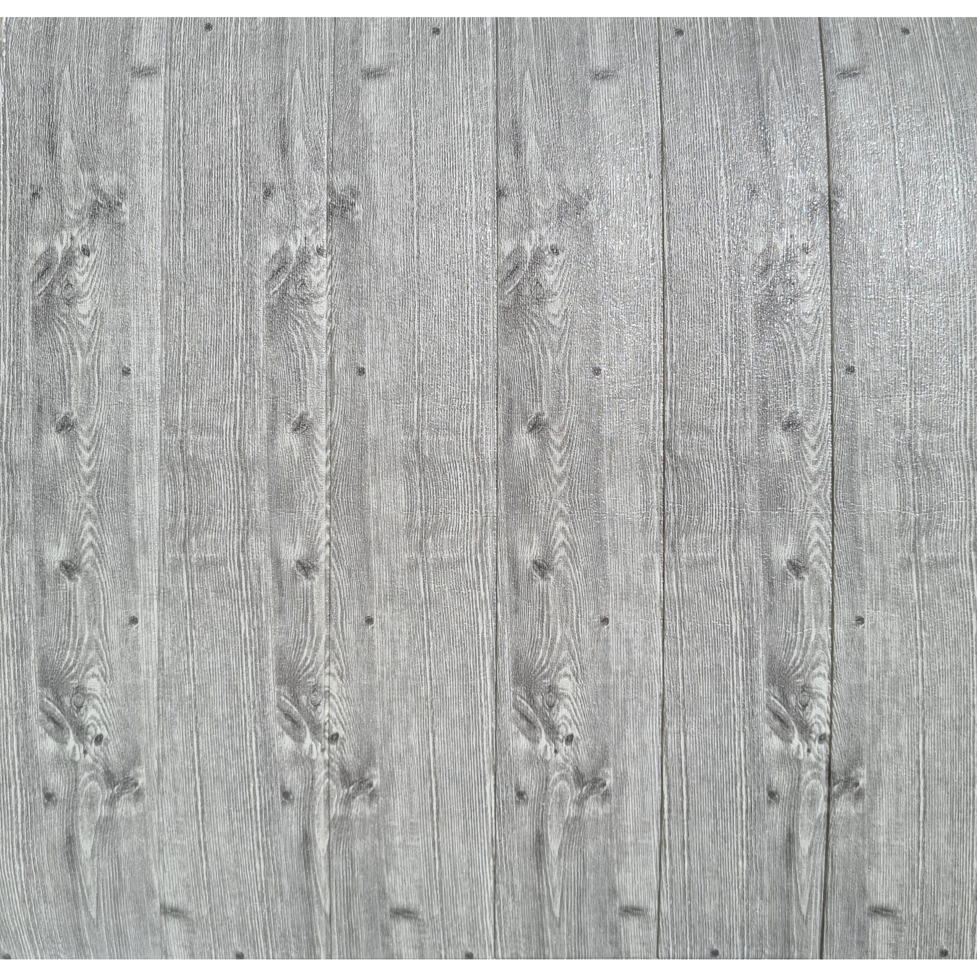 Tapet DEGRETS 98052 3D Autocolant Lemn gri, 70cm x 70cm x 6 mm