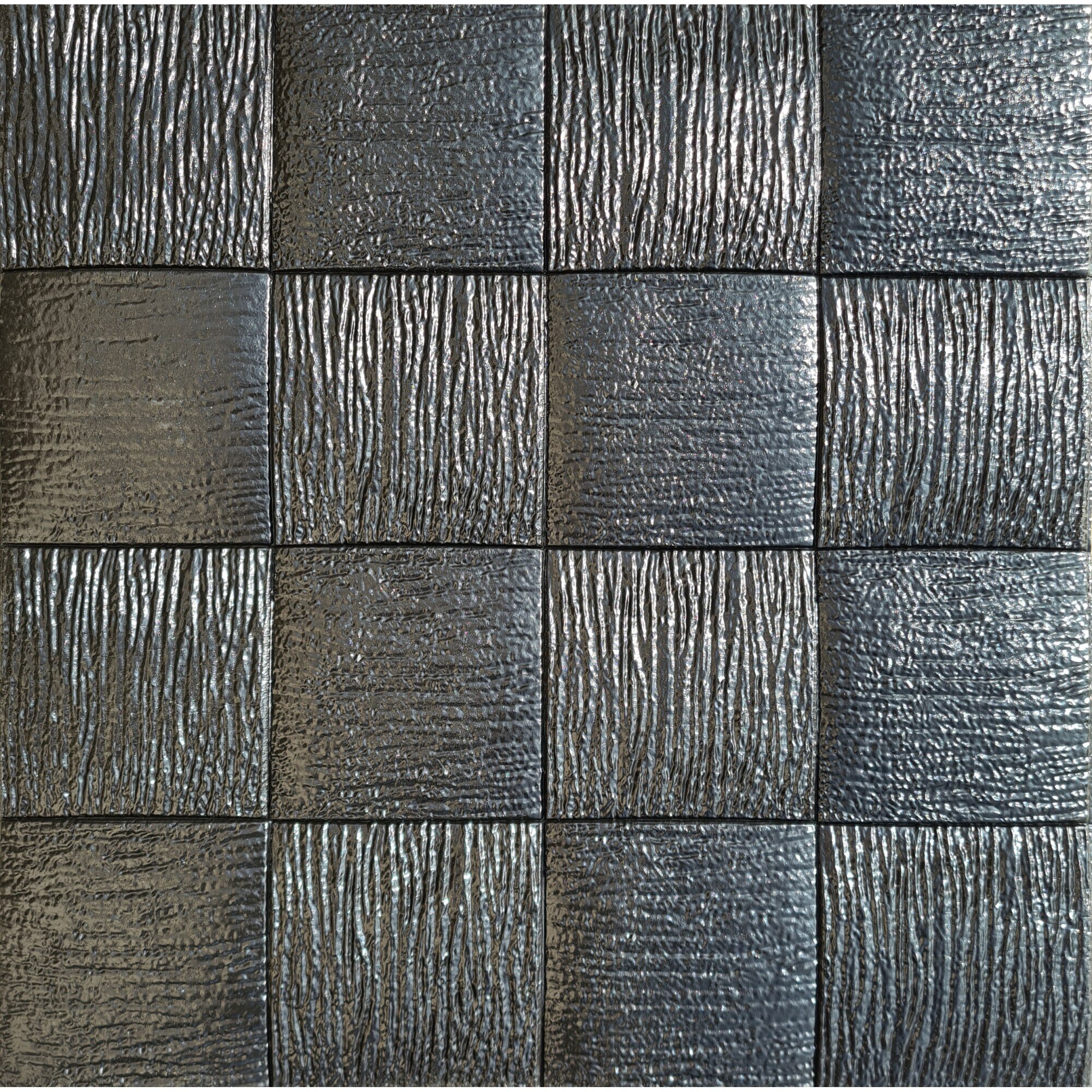 Tapet DEGRETS 99215 3D Autocolant negru Patrat, 70cm x 70cm x 8 mm