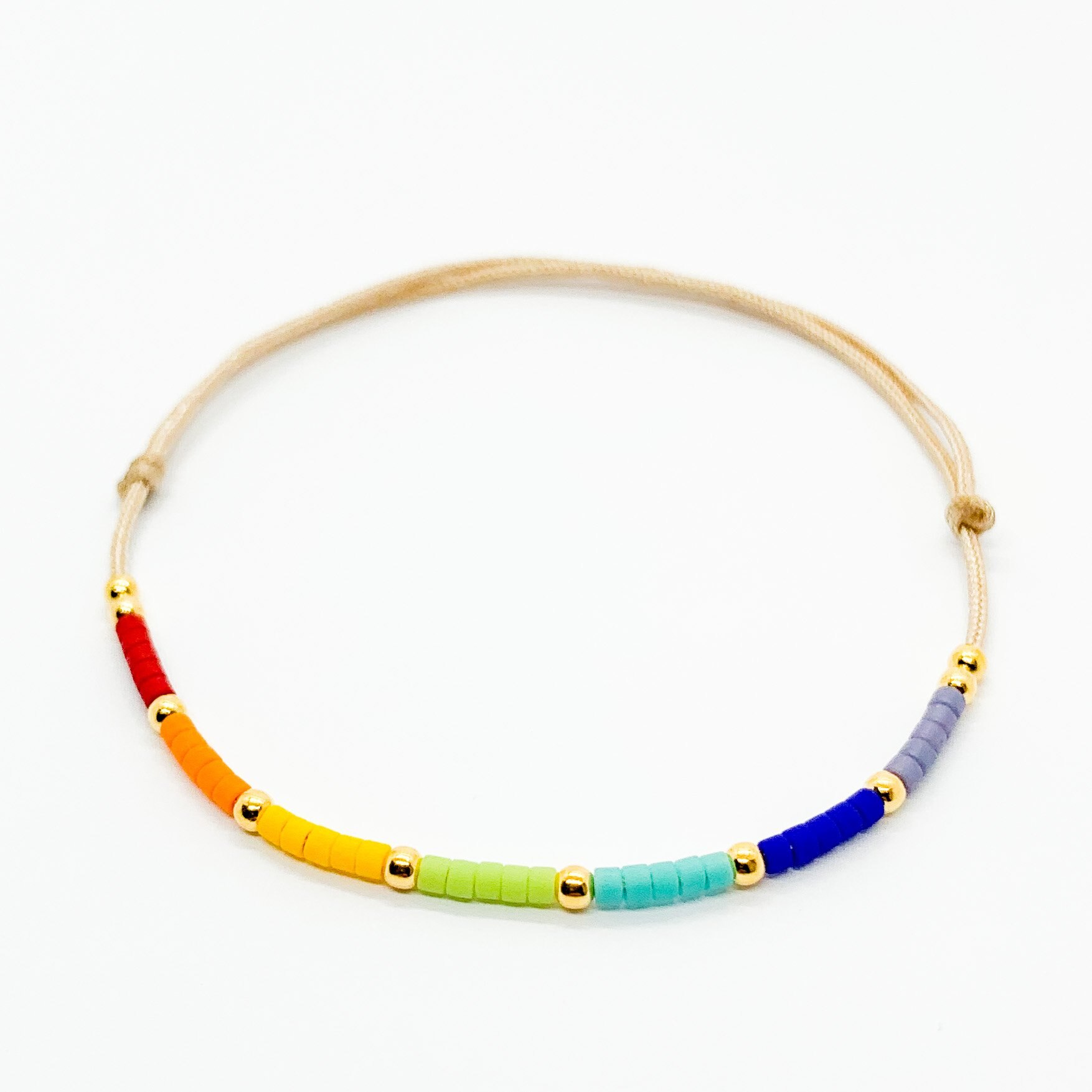 Bratara Friendship, Rainbow, Argint placat cu Aur 24k