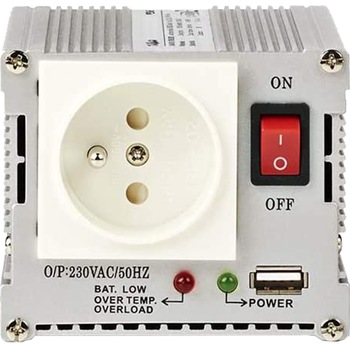 Invertor de tensiune cu usb Nedis , 24V - 230V, 300W Invertor de tensiune cu usb Nedis , 24V - 230V, 300W