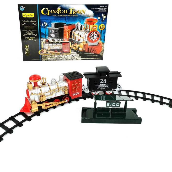 Пушещ влак Атлас, на релси,13 части