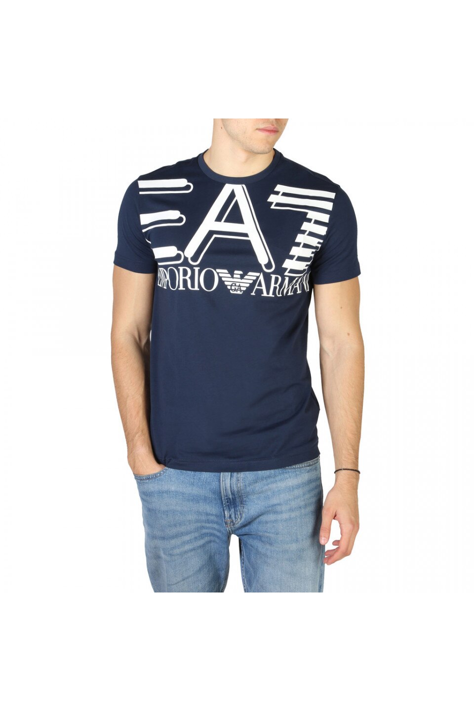 Tricou barbati, Emporio Armani, 3HPT09_PJ02Z, Bleumarin, Bleumarin