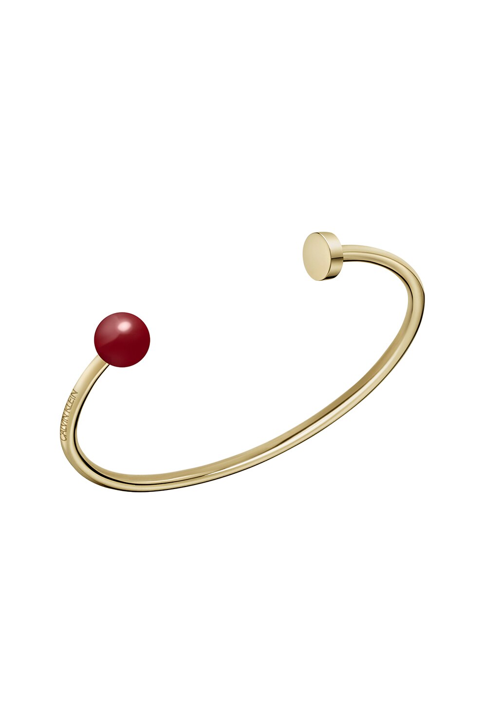 CALVIN KLEIN, Bratara rigida fara inchidere, decorata cu margea, Auriu, 15.5 Standard