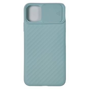 Husa silicon Apple iPhone 11 Pro Max model Colourful cu Protectie Camera tip Slide, Antisoc, TPU, Viceversa Albastru azur Husa silicon Apple iPhone 11 Pro Max model Colourful cu Protectie Camera tip Slide, Antisoc, TPU, Viceversa Albastru azur