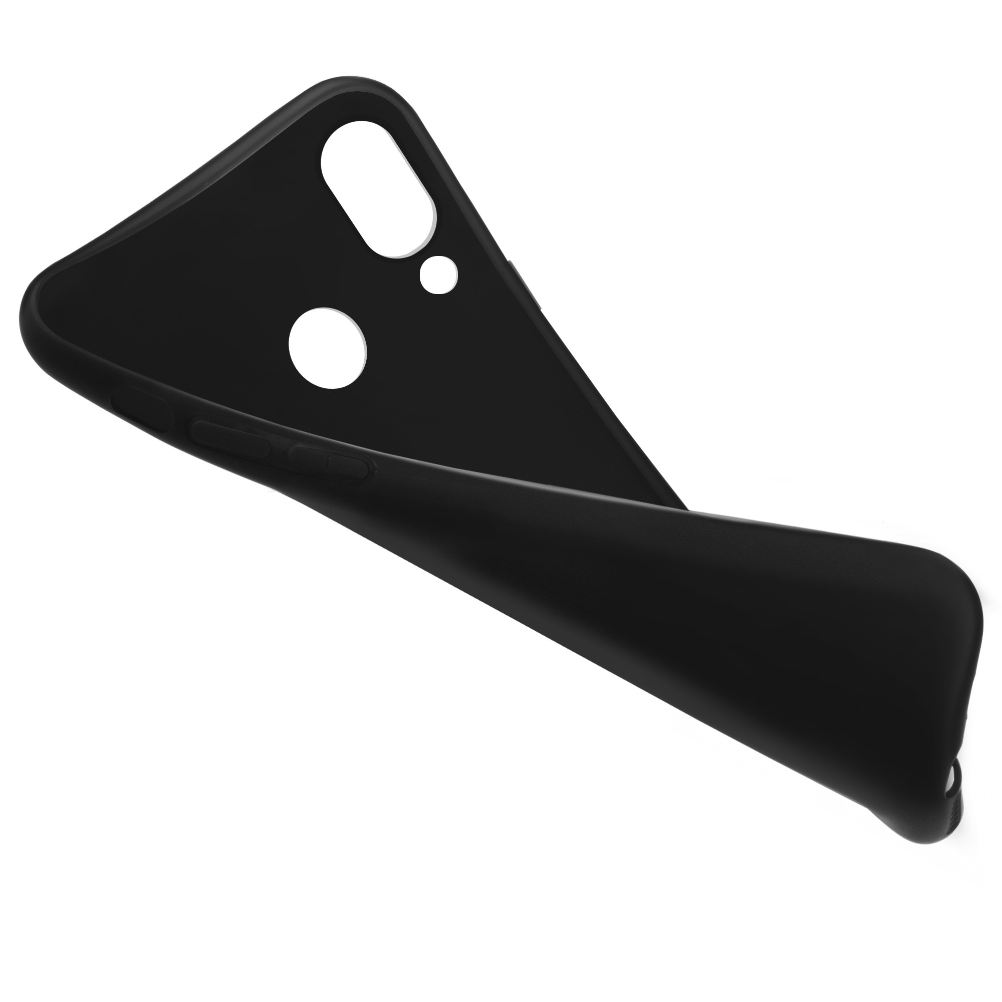 Husa pentru telefon, Moozy, pentru Huawei P20 Lite, Negru, Silicon