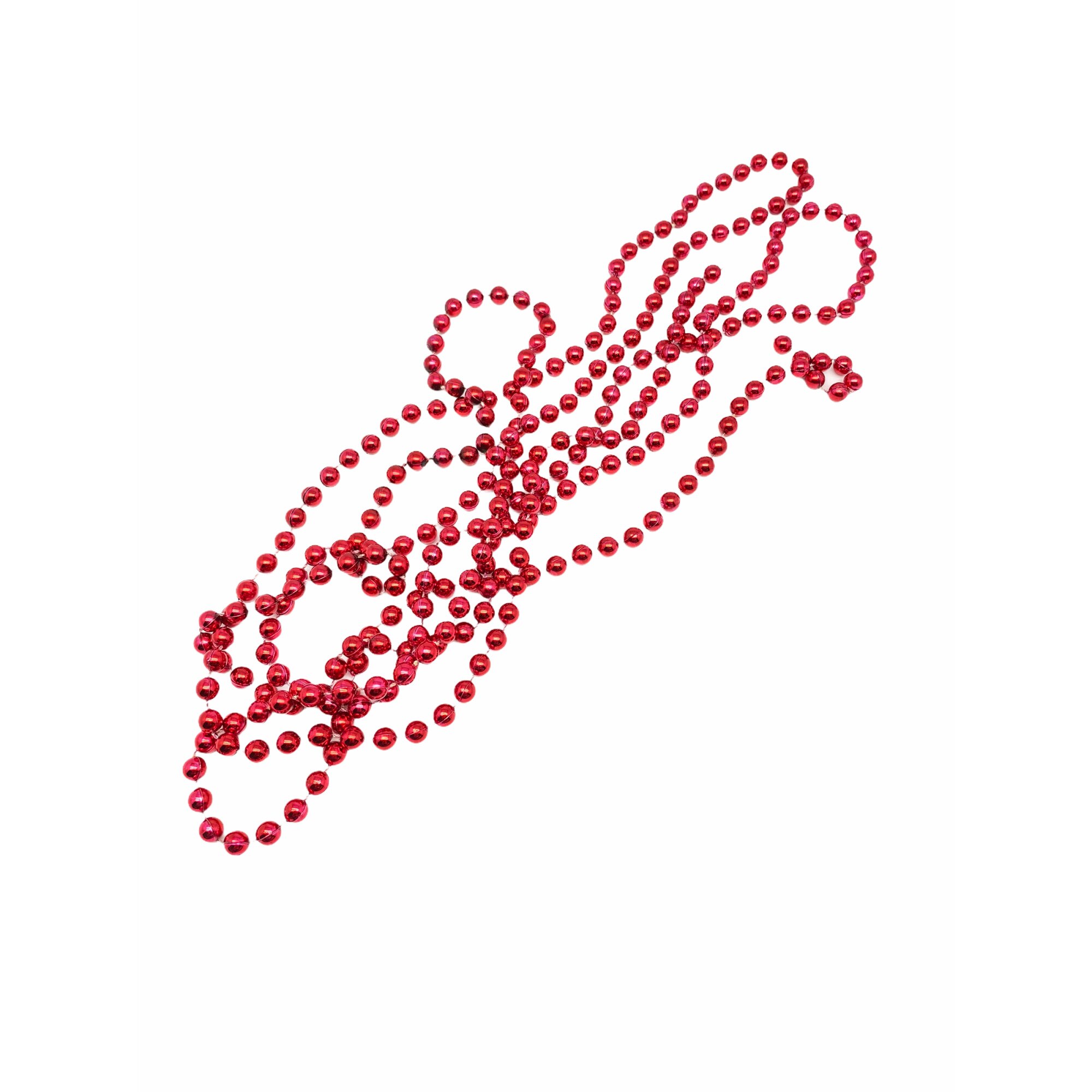 Ghirlanda din margele brad, Craciun, Plastic, Rosu, 250cm