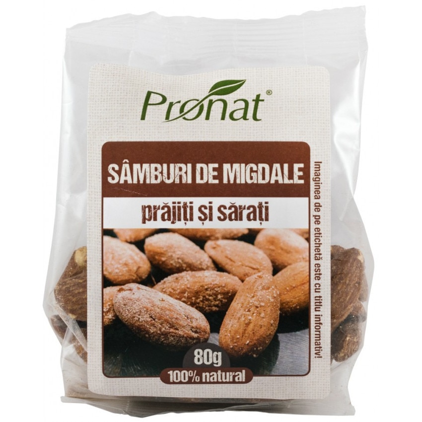 Samburi de migdale prajiti si sarati, Pronat, 80 g