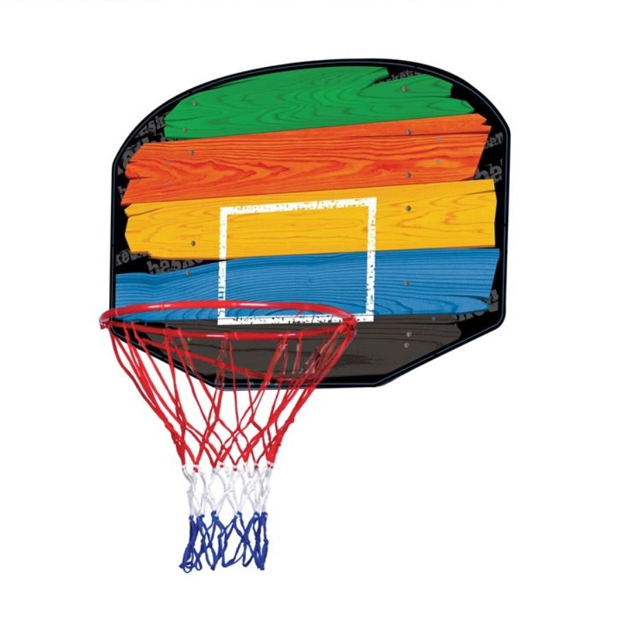 Cos de baschet cu panou, Baschet Action, multicolor, 81x59 cm