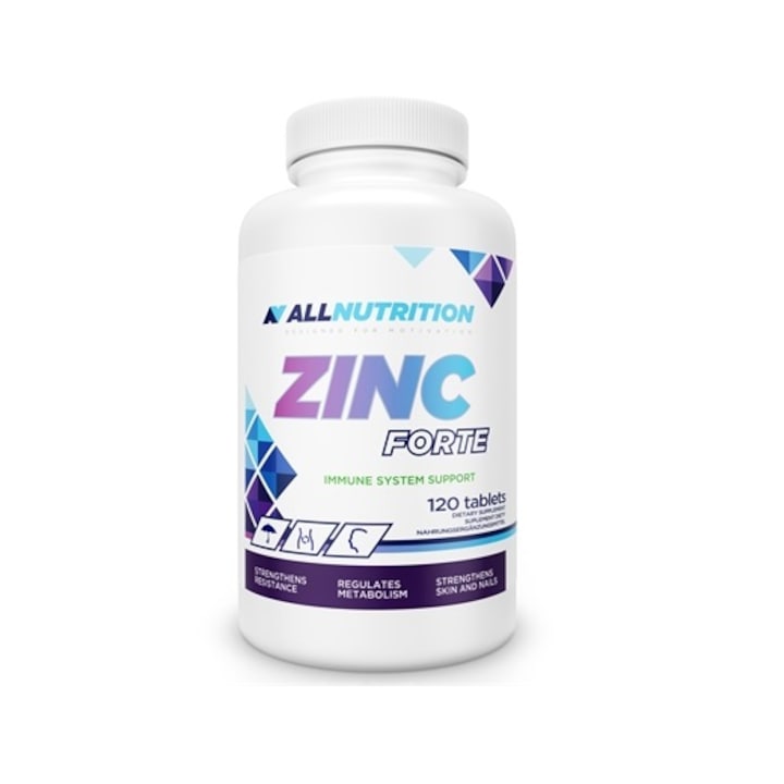 Хранителна добавка, Цинк, AllNutrition Zinc Forte - 120 капсули (120 дози)