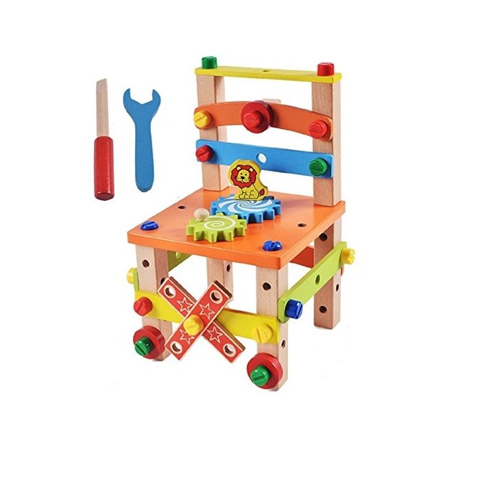 Set joc constructie lemn,scaunel